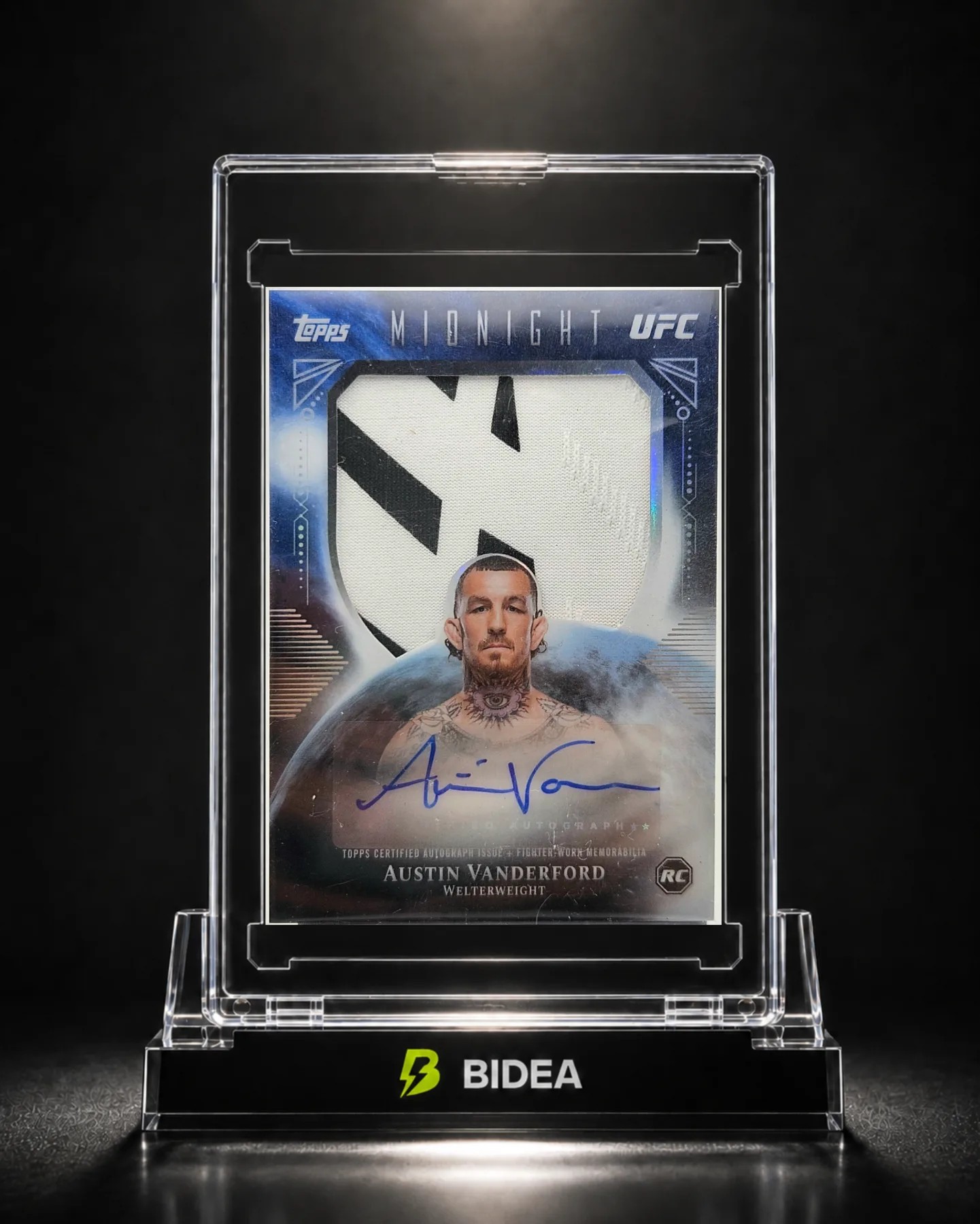 Austin Vanderford 2026 Topps Midnight UFC Relic Auto Rookie Card