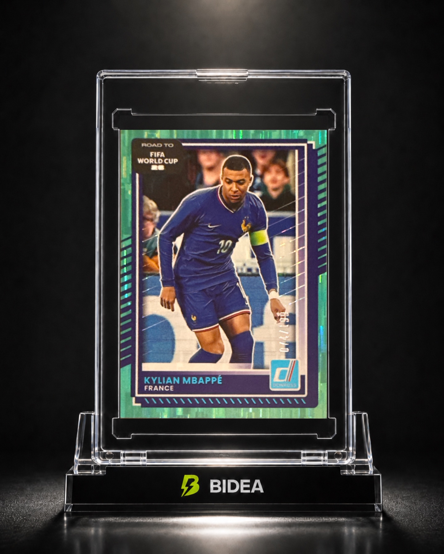 Kylian Mbappé – France 🇫🇷 Green Parallel 074/199 Carta Donruss Road to FIFA World Cup 2026