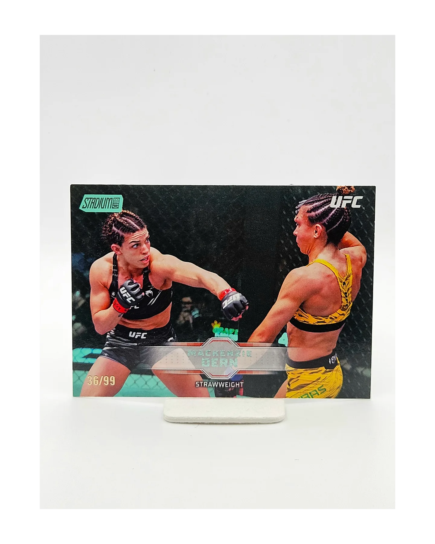 Mackenzie Dern 2026 Topps Stadium Club UFC Turquoise Refractor /99 #1