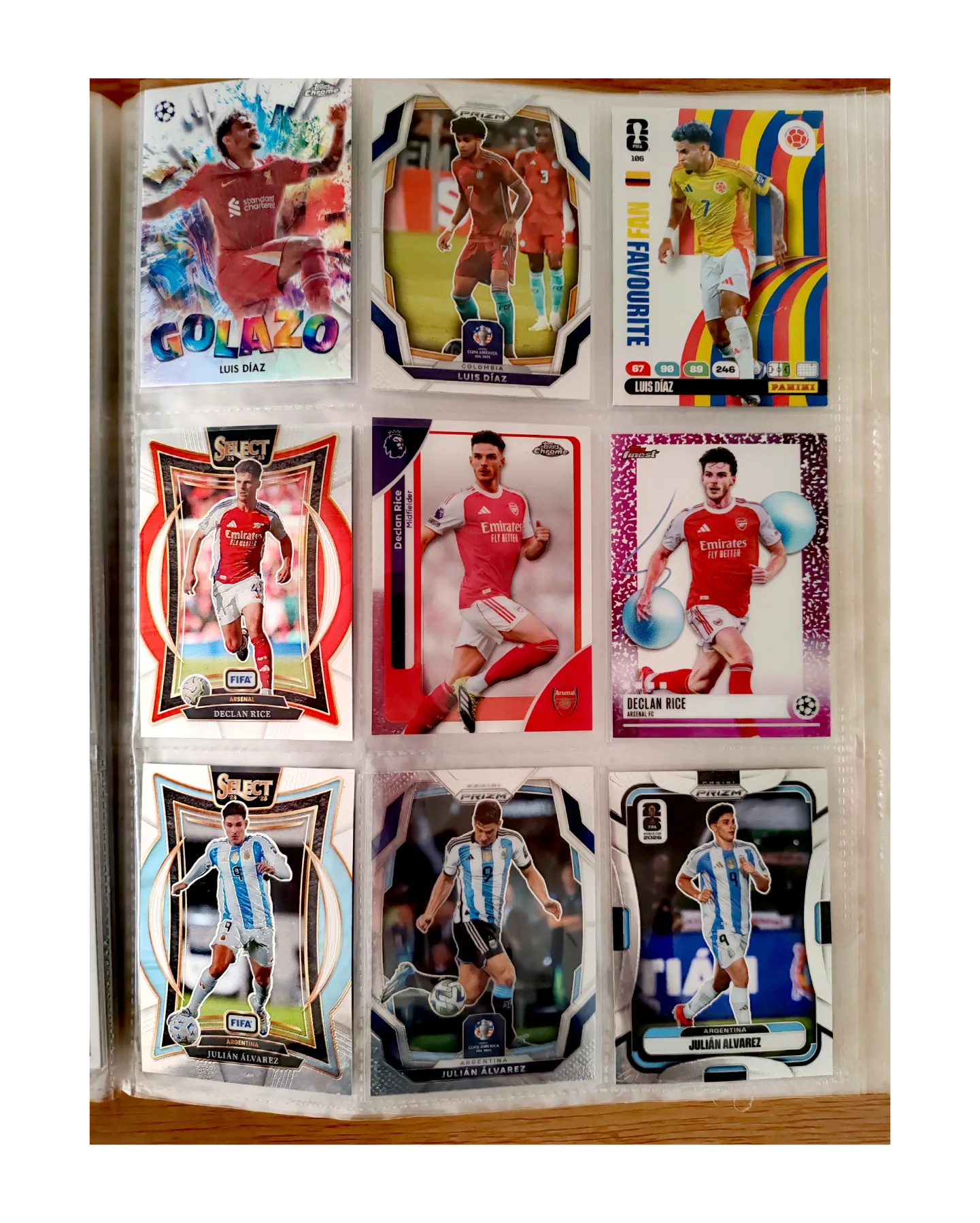 9 TARJETAS FUTBOL TOPPS Y PANINI