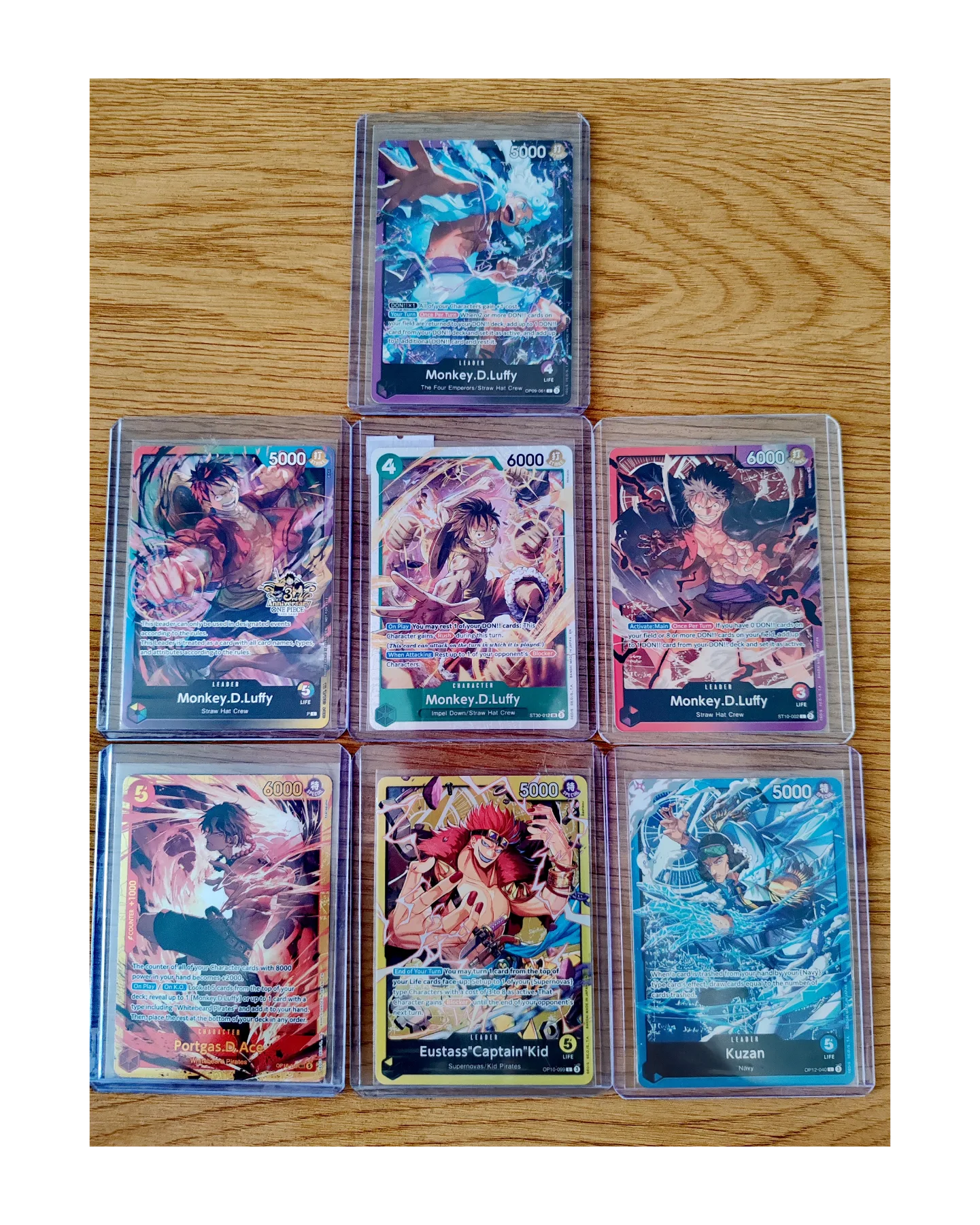 6 tarjetas ONE PIECE