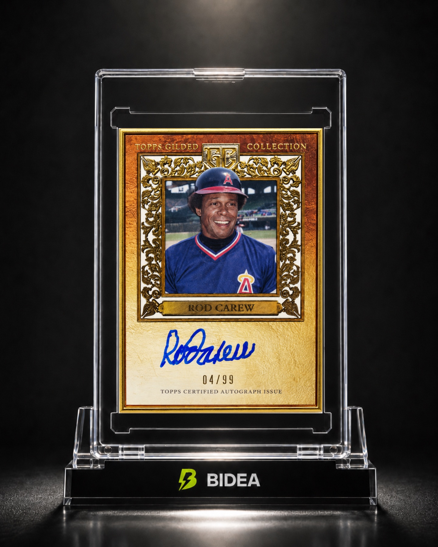2025 Topps Gilded Collection Rod Carew Gold Framed Auto /99