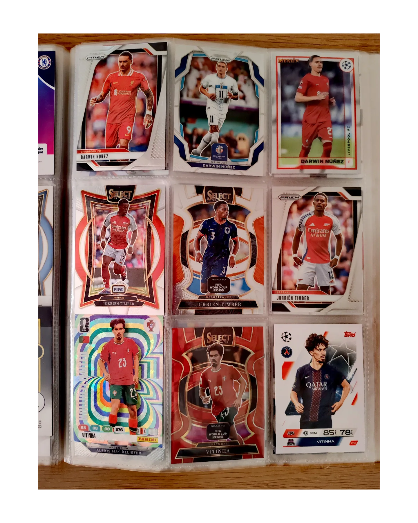 9 TARJETAS FUTBOL TOPPS Y PANINI